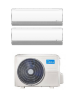 CLIMATIZZATORE CONDIZIONATORE MIDEA BREEZLESS+ MSFAAU-09HRFN8+MSFAAU-09HRFN8/M2OH-14HFN8-Q R32 9000+9000 BTU -  WI-FI INCLUSO