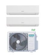 CLIMATIZZATORE CONDIZIONATORE DUAL SPLIT HISENSE ENERGY ULTRA KE25MR01G+KE35XR01G/2AMW42U4RGC R32 – 9000+12000 BTU - WI-FI INCLUSO